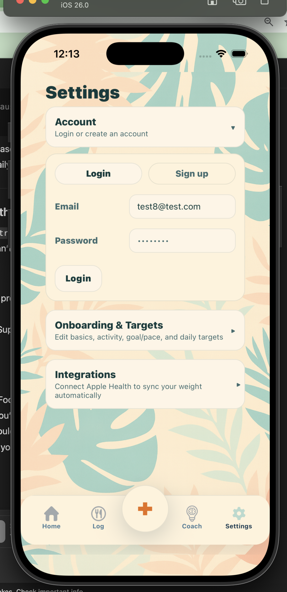 NutritionIQ home screen showing daily targets and a logged meal